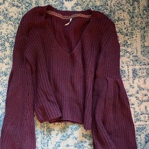 Free People Bell Sleeve Cop Sweater!